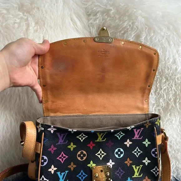 LOUIS VUITTON Monogram Multicolor Sologne Black - Picture 9 of 12